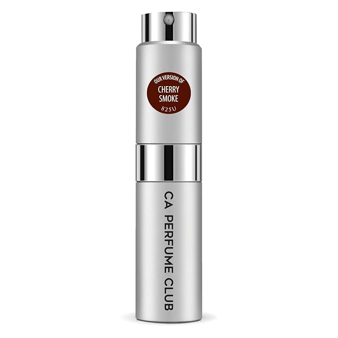 CA Perfume Impression of Cherry Smoke for Women and Men Amber Spicy Scent Long Lasting Unisex Fragrance Eau De Parfum Travel Size Refillable Atomizer Spray 0.27 Fl Oz 8ml