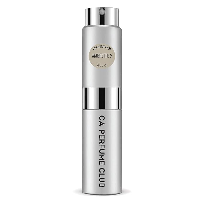 CA Perfume Impression of Ambrette 9 for Women and Men Aromatic Scent Long Lasting Unisex Fragrance Eau De Parfum Travel Size Refillable Atomizer Spray 0.27 Fl Oz 8ml