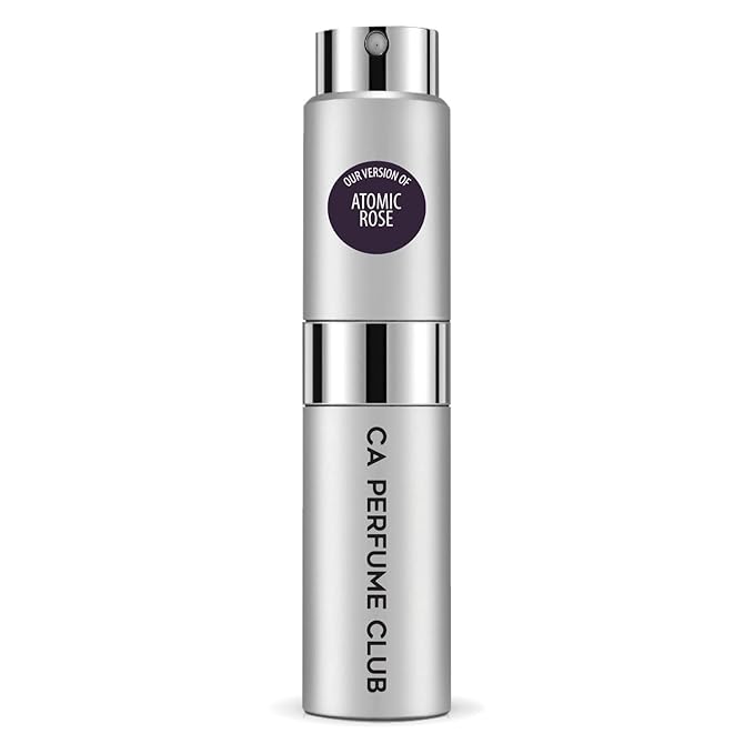 CA Perfume Impression of Atomic Rose for Women and Men Amber Floral Scent Long Lasting Unisex Fragrance Eau De Parfum Travel Size Refillable Atomizer Spray 0.27 Fl Oz 8ml