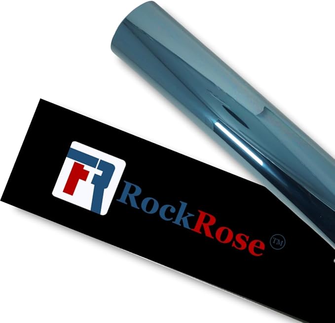 RockRose 75% Nano Ceramic Car Window Tint 40 in x 10FT 2PLY Privacy Film Heat Block, 99% UVR, and 85% IRR Block for Auto or Home Strong Adhesive, Easy Shrink, Plotter Friendly - Charcoal