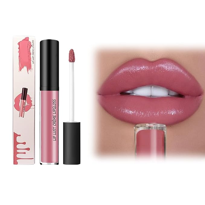 12 Colors Lips Staining Lip Oil, 2025 Upgrade Cream Texture Lipstick Long-Lasting Moisturizing Lip Oil, Waterproof Lipstick Creamy Lip Gloss Non-stick to Cup (#5, One Size)