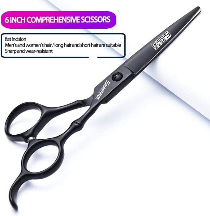 6/7 Inch Hairdressing Scissors Set Barber Shop Hair Scissors Styling Tools (6 inch-2pc-B)