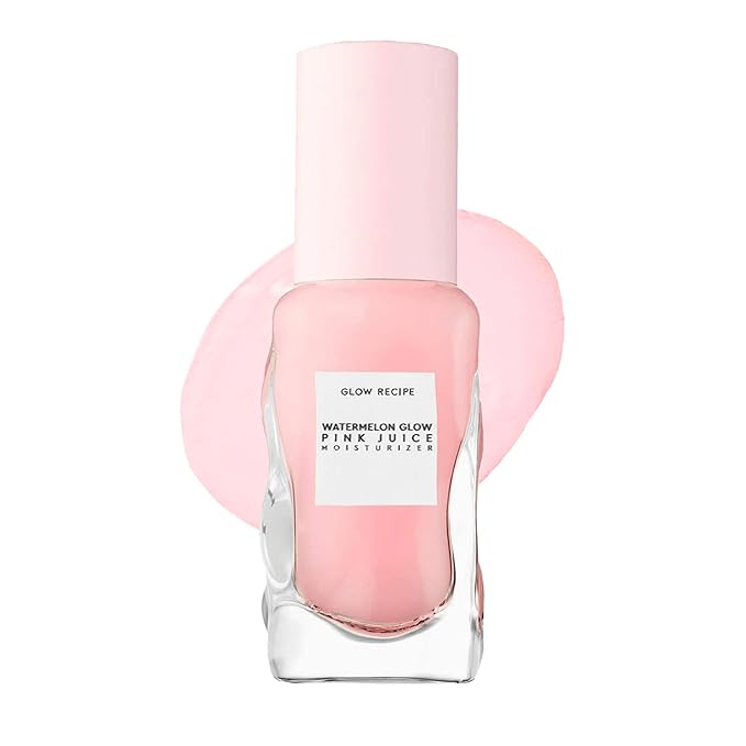 Glow Recipe Pink Juice Water Gel Face Moisturizer for Women, Men & Teens, Travel Size - Hydrating Hyaluronic Acid, Radiance Boosting, Oil-Free, Long-Lasting Korean Skin Care for Oily Skin (25ml)