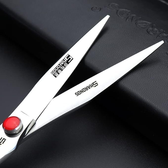 6/7/8/9 Inch Professional Slim Japanese Hairdressing Scissors Set for Men or Women (8 Inch Flat)