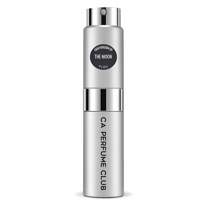 CA Perfume Impression of The Moon for Women and Men Amber Floral Scent Long Lasting Unisex Fragrance Eau De Parfum Travel Size Refillable Atomizer Spray 0.27 Fl Oz 8ml