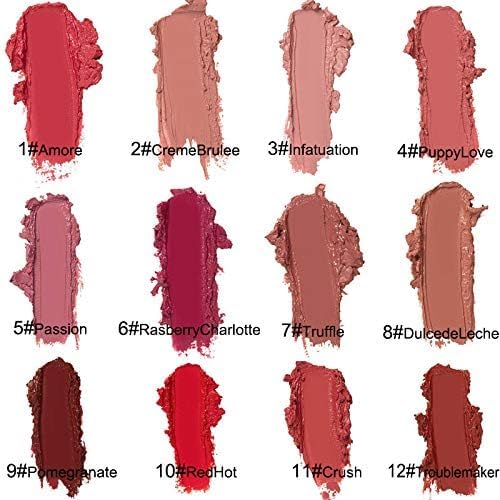 12 Colors Lips Staining Lip Oil, 2025 Upgrade Cream Texture Lipstick Long-Lasting Moisturizing Lip Oil, Waterproof Lipstick Creamy Lip Gloss Non-stick to Cup (#5, One Size)