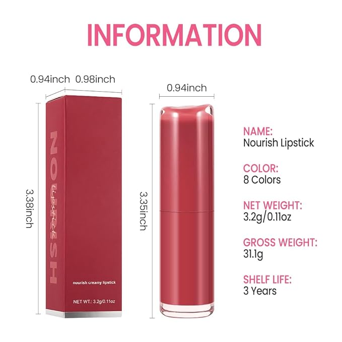 Honey Lipstick Tinted Lip Balm - Matte Tint Cream Lipsticks for All Skin Tones, Hydrating Lip Stain, Can be Buildable Blendable Nourishing Moisturizing Suitable for Women to Every Day Makeup 02