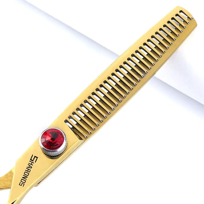 Sharonds 6/7 inch Professional Hair Cutting Scissors Set Hair Cutting Scissors Thinning Teeth Shears Set,Sliver Scissors,Barber,Salon,Hairdressing Scissors Kit,Japanese 440C Scissors (6-inch 4pc-B)