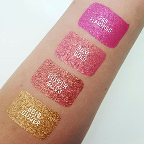 Aromi Gold Metallic Liquid Lipstick | Yellow Bronze Lip Color with Shimmery Finish, Vegan and Cruelty-free, Smudge Proof, Long-lasting | (Gold Digger)
