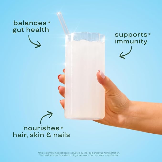 Bloom Nutrition Bovine Colostrum Powder Packet, Gut Health, Immune Support, Hair Growth & Beauty Supplement, Gluten Free, Sugar Free | Unflavored, 15 Servings
