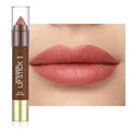 Matte Lipstick Crayon Set for Women, Nude Pink 24 Hour Lipstick Lip Liner Pencil, Neutral Lip Stick Lipliner Long Lasting Waterproof Smudge Proof, Vegan & Cruelty-Free, 03