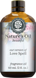 Love Spell Fragrance Oil (60ml) for Perfume, Diffusers, Soap Making, Candles, Lotion, Home Scents, Linen Spray, Bath Bombs, Slime
