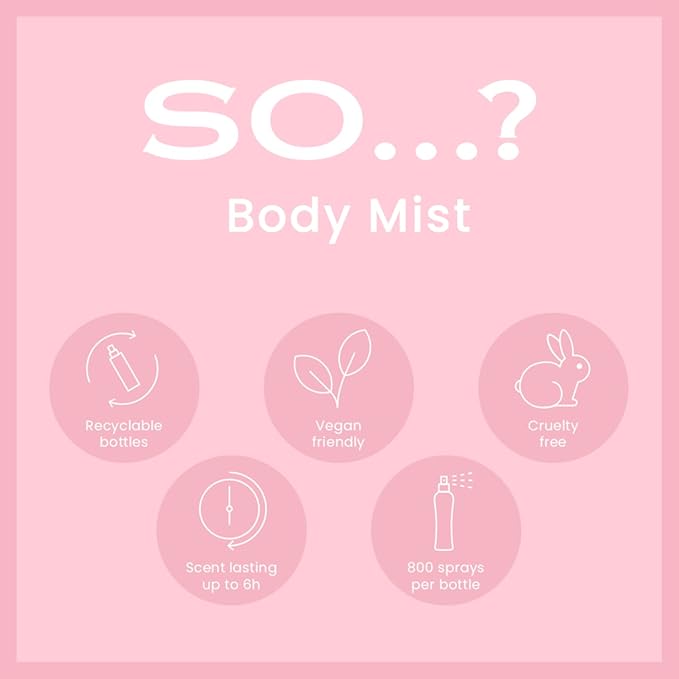 So…? Mykonos Nights Body Mist - Perfume for Women - Fruity, Vanilla Scent - Perfect Gifts for Women - Refreshing Body Spray for Women - 6.9 oz