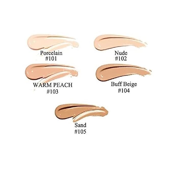 2 Pack PHOERA Foundation,Full Coverage Foundation,Concealer Foundation Full Coverage Flawless New 30ml PHOERA 24HR Matte Oil Control Concealer(103 Warm peach）
