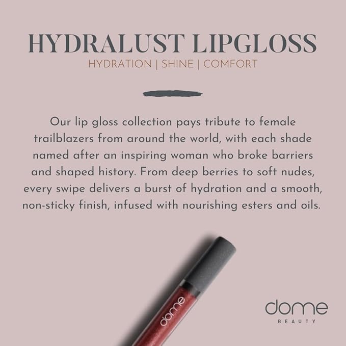 dome BEAUTY Lip Gloss (Angela) LipGloss Vegan. CleanBeauty, CLEAN BEAUTIFUL YOU (Angela, 0.20 oz)