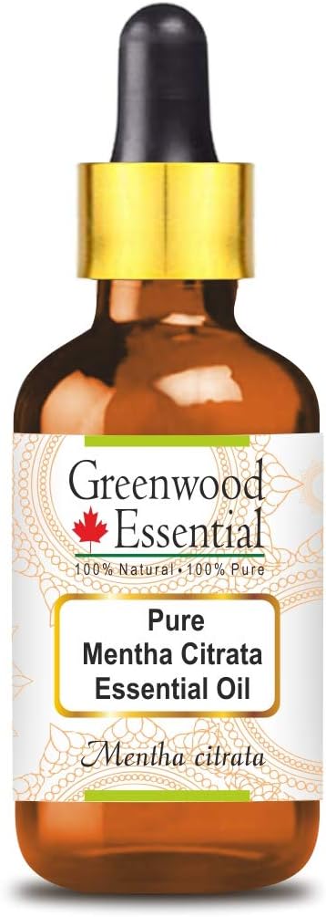 Greenwood Essential Pure Mentha Citrata Essential Oil (Mentha citrata) with Glass Dropper Steam Distilled 15ml (0.50 oz)