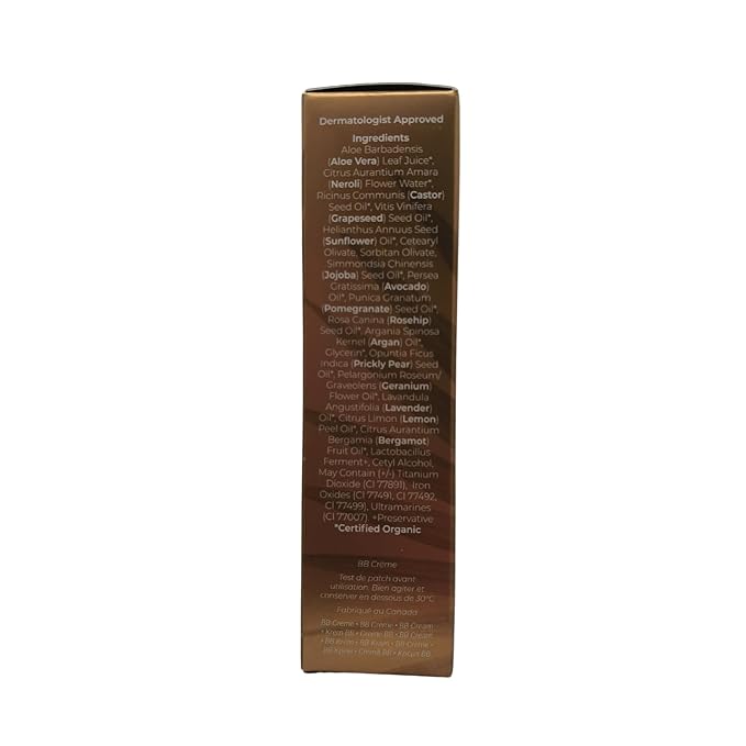 INIKA Organic BB Cream Foundation - Vegan Makeup with Hydrating Prickly Pear, Jojoba, and Pomegranate Seed Oil - Lightweight, Radiant BB Glow for Balanced Skin Tone, Cream 1 fl oz