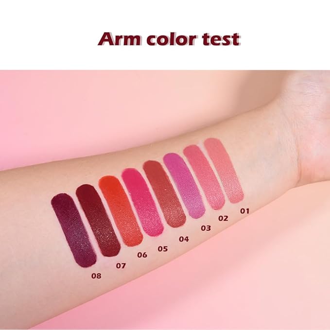 Matte Lipstick Crayon for Women, Light Purple Lip Stick Pencil 24 Hour Long Lasting Waterproof, Non-Drying Hydrating Formula Lip Gloss Makeup, Vegan & Cruelty-Free, 03