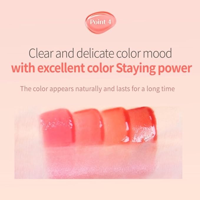 MQNY(MACQUEEN NEWYORK Dewy Water Glow Lip Tint 3.5g 9colors (#07 Apricot Chew, Apricot Peach)