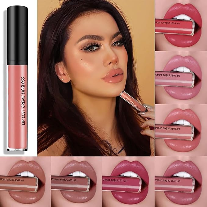 12 Colors Lips Staining Lip Oil, 2025 Upgrade Cream Texture Lipstick Long-Lasting Moisturizing Lip Oil, Waterproof Lipstick Creamy Lip Gloss Non-stick to Cup (#6, One Size)