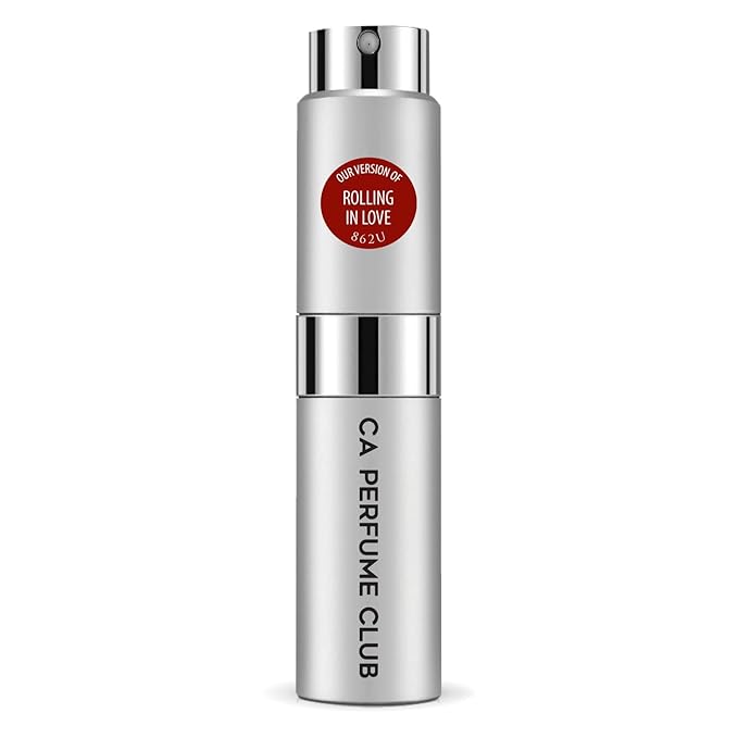 CA Perfume Impression of Rolling In Love for Women and Men Amber Floral Scent Long Lasting Unisex Fragrance Eau De Parfum Travel Size Refillable Atomizer Spray 0.27 Fl Oz 8ml