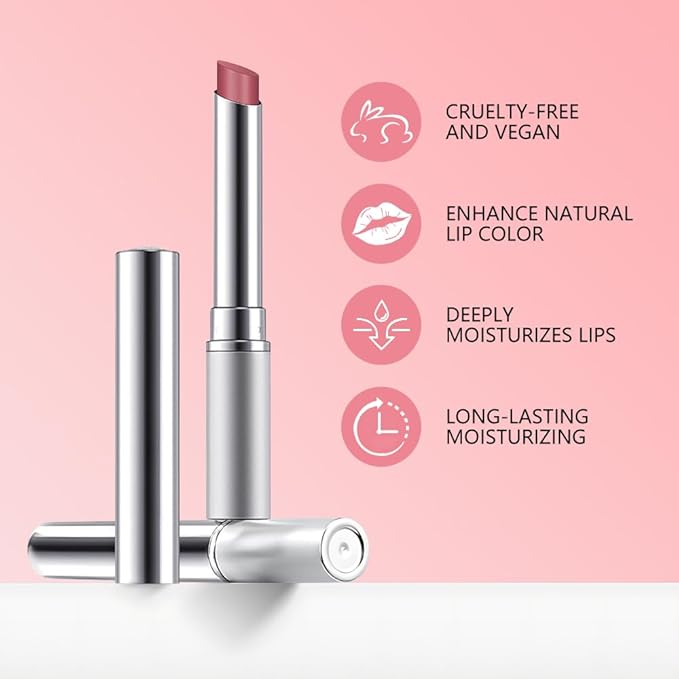 2Pcs Pink Honey Tinted Lip Stain Lip Balm Lip Gloss Lipstick, Sheer Hydrating Lip Stains Tint, Moisturizing Lip Color for All Skin Tones, Nourishing Lip Balm with a Hint of Natural Black Cherry Tint