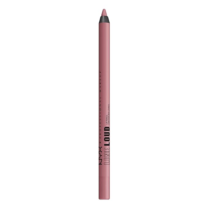 NYX Professional Makeup Line Loud Lip Liner, Longwear and Pigmented Lip Pencil with Jojoba Oil & Vitamin E - Fierce Flirt (Light Mauve Pink)