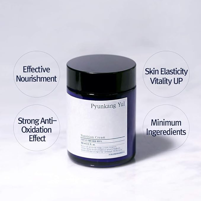 PYUNKANG YUL Nutrition Cream - Korean Skin Care Face Cream - Facial Moisturizer for Dry and Combination Skin Types - Healthy Natural Ingredients Shea Butter, Macadamia Deeply Moisturize Skin 3.4 Fl oz