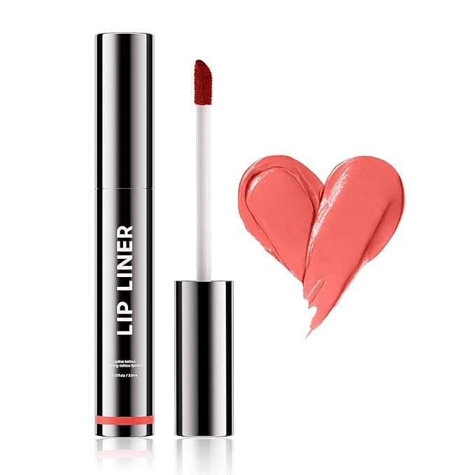 OETUIOW Lip Stain Long Lasting & Waterproof Lip Liner, Non-Stick Cup Highly Pigmented Natural Finish, Lip Gloss for All-Day Color Hold (Rose)