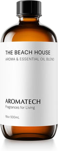 AromaTech The Beach House Aroma Essential Oil Blend: Luxury Hotel Inspired Aromatherapy with Bergamot, Coconut Milk & Sandalwood for Ultrasonic Diffusers & Nebulizers - 16 fl oz, 500 mL