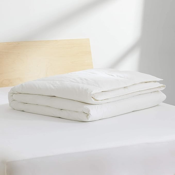 Brooklinen Lightweight Luxury Down Comforter, 100% Natural Canadian Duck Down Duvet Insert - 650 Fill Power, 100% Cotton Shell, Twin/Twin XL Size Comforter for Warm Sleepers