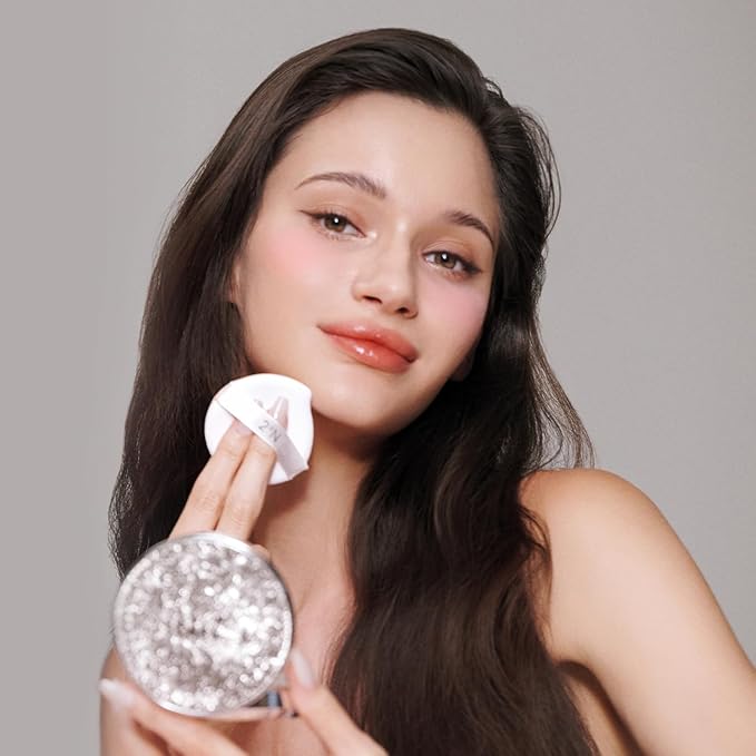 2aN Gleaming Tension Cushion Foundation Pact, Korean Cushion Foundation Makeup, Lightweight & Buildable Coverage with Ceramides and Centella Asiatica (#21 Light Beige, 0.45 oz)