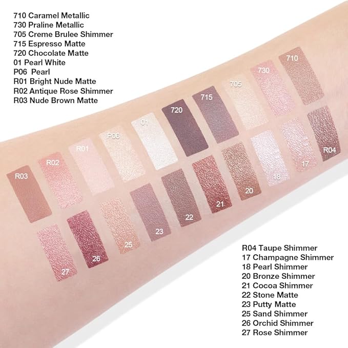 Single Cream Chocolate Matte Eyeshadow Palette Makeup, Natural Single Mini Instant Holographic Eyeshadow For Women, Sombras Crema Para Ojos, Talc, Paraben & Cruelty Free, 720