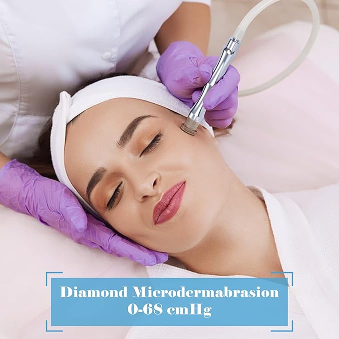 Microderm Machine with Spray Gun, mcwdoit Professional Facial Skin Care Beauty Device Home Salon (Suction Power: 0-68cmhg)