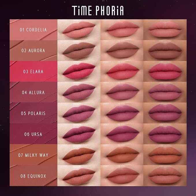 NEBULA VELVET LIP CREAM-Long Lasting Lip Stain, Waterproof and Transferproof Lip Tint, Matte Finish, Smooth Out Lip Lines, Lightweight & High Coverage, Stocking Stuffers (09 HELION)