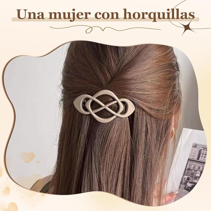 4 Pack Vintage French Barrette Hair Clips, 2025 New Hair Accessories for Women, Strong Hold No Slip Styling (Black)
