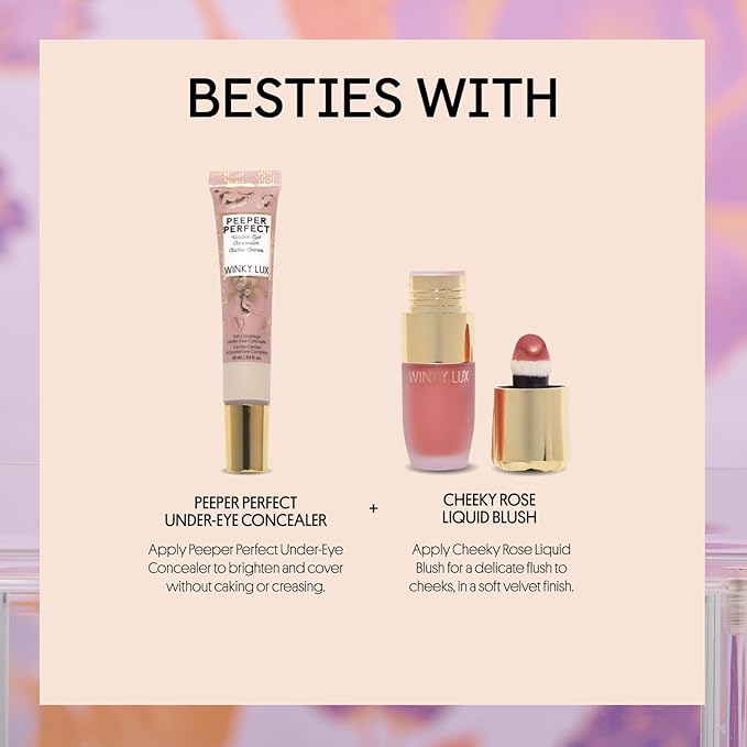 Winky Lux Peach Whisper Barely There Sheer Tinted Lip Oil - Hydrating Lip Gloss Tint, Peachy Pink Glossy Lip Balm, Juicy Non Sticky Long Lasting Formula, Infused with Jojoba Oil & Soft Vanilla Scent