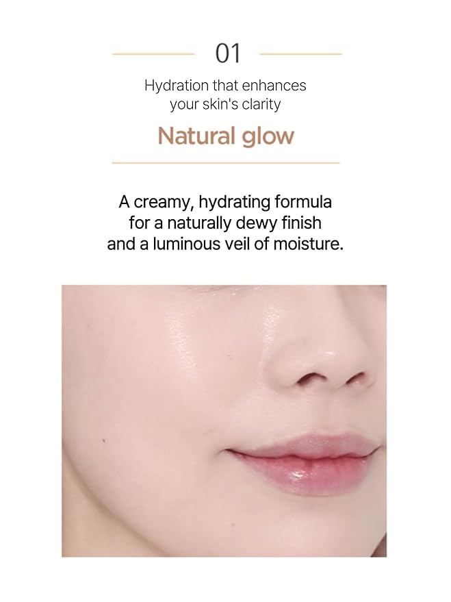 JUNG SAEM MOOL Essential Skin Nuder Cushion 22W Sand 0.49 Fl Oz, No Refill, Natural Radiant Finish Cushion Foundation with Buildable Coverage, Lightweight Texture, Korean Foundation Makeup