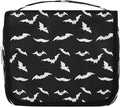 Travel Toiletry Bag for Women & Men Black Bat Modern Hanging Cosmetic Organizer Portable Waterproof Makeup Case Make Up Bag with Compartments Travel Essentials for Bathroom Shower