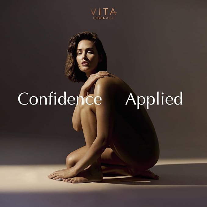 VITA LIBERATA Everyday Body Blur Drops Medium 1.59 Fl Oz, Body Makeup, Wash Off Tanning Drops, Water Resistant, Matte Satin Skin Finish