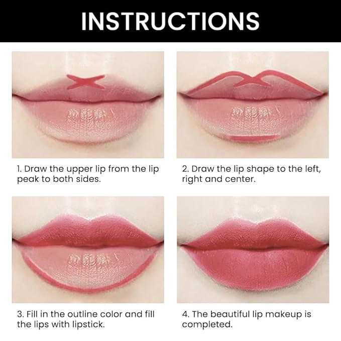 2-in-1Nude Pink Velvet Lip Liner & Lipstick Set Kit for Women, Matte Lips Kit with Lip Liner Lip Stains Long Lasting Waterproof 24 Hour Lipstick and Lip Liners Combo Lipliners Pencil Set 46