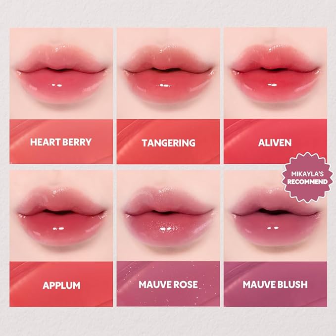 TIRTIR [*Mini Size Waterism Tinted Lip Gloss #20 Fever Red, 0.06 Fl Oz – Kiss Ready Lipgloss, 12H Long Lasting Non Sticky Natural Tinted Glow Korean Multiuse Cheek and Lip Tint for Women gift