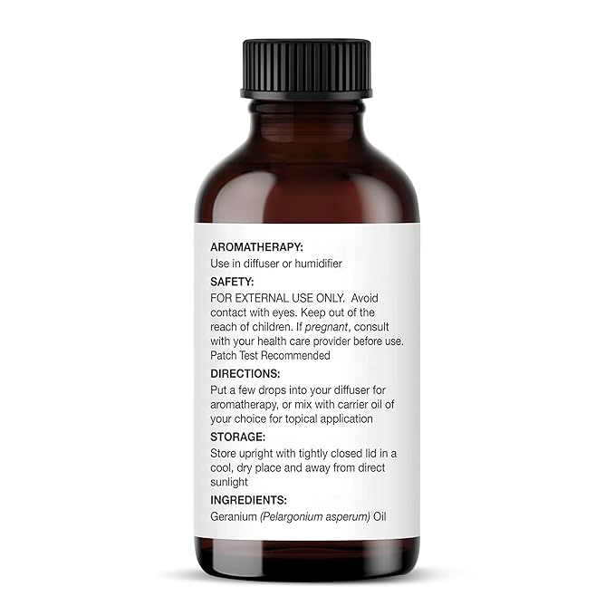 Majestic Pure Geranium Essential Oil with Glass Dropper - 1 Fl Oz - 100% Pure and Natural Geranium Oil - Premium Grade Essential Oils for Diffuser, Aromatherapy, Soap and Candle Making