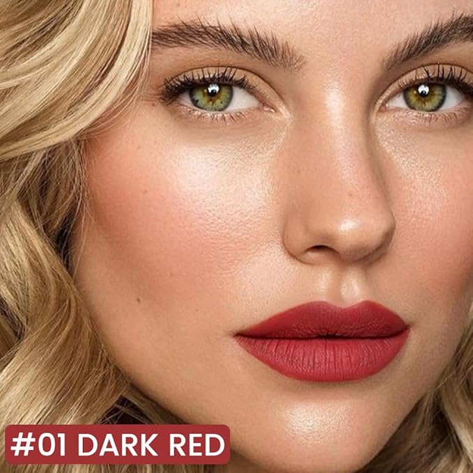 Kaely Dark Red Longwear Liquid Lip Liner Waterproof, 24 Hour Long Lasting Lip Liner Stain Marker Pen, 2-in-1 Matte Semi Permanent Lipliner & Lipstick, Vegan & Cruelty-Free, 01