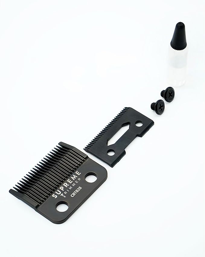 Supreme Trimmer Vader Clipper with DLC Taper Blade STC5098 | 210 Min Run Time 7500 RPM Hair Trimmer | Professional Brushless Motor Barber Clipper | Black