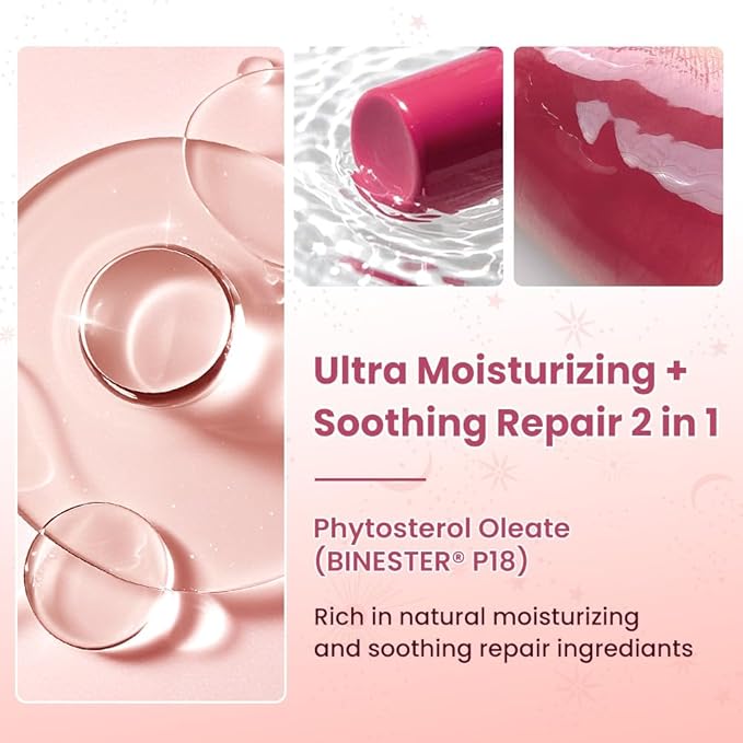 CATKIN Glossy Lip Balm Ultra Hydating Glow Lip Tinted Jelly Plump Melting Balm Shea Butter Repair Soothing For Dry Lips Dewy Finished 0.12 oz C04 PEONY