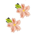 2PCS Crochet Knitting Hair Clip for Girls/Daughter, Gift for Her Birthday, Finished Handmade Wool Knitted Pink Sakura