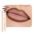 Plump Matte Crayon Lip Liner Pencil, Maroon Lipstick Lip Liners for Women, 24 Hour Long-Lasting Lip Gloss Makeup, With Silicone Smudger for Define Contours & Sculpting Lip, 05