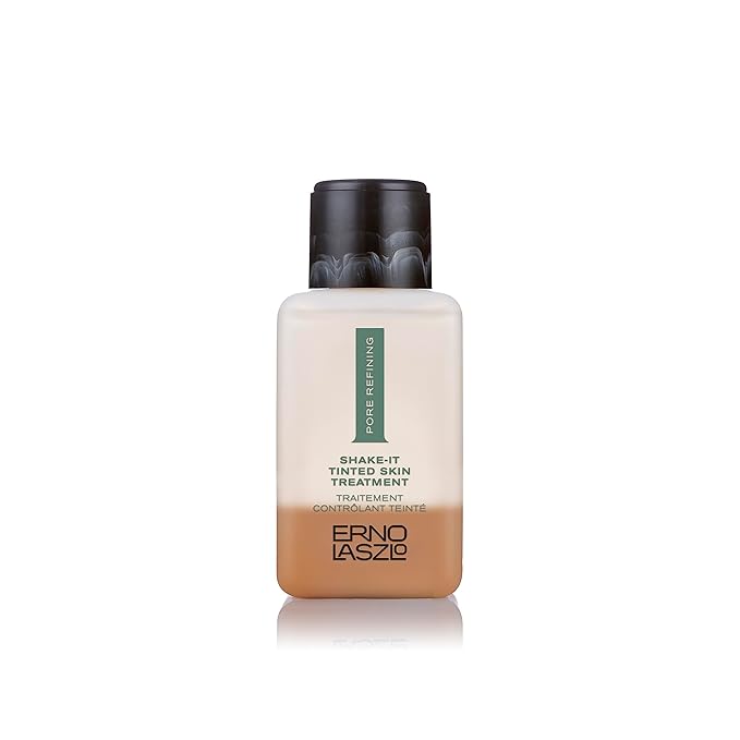 Erno Laszlo Shake-It Tinted Skincare Treatment, Medium Face Tint for Warmer Complexions, Beautiful Skin Tone, Controls Oil, Natural Matte Finish (3 Fl Oz)