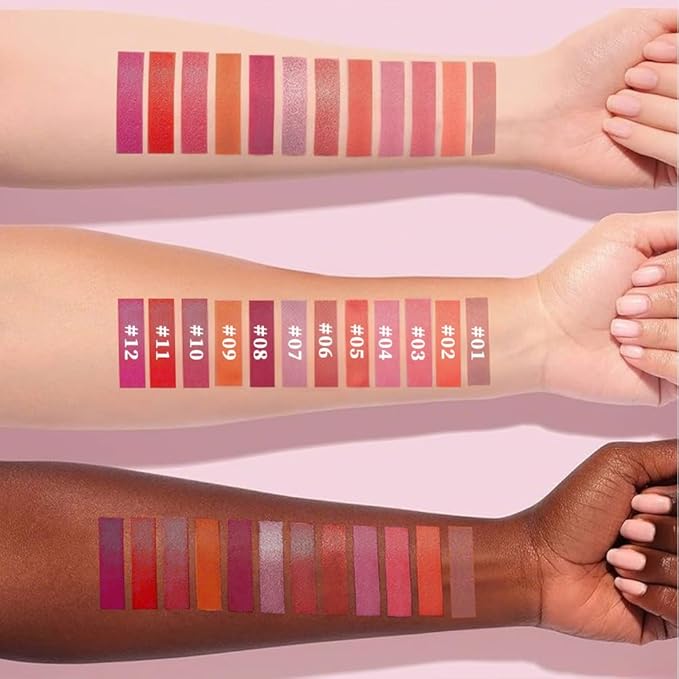 2Pcs Orange & Maroon Hydrating Cream Lipsticks Lip Crayon for Women, Moisturing Lipstick Longwear Lip Liner Crayon Set for Ombre Shades, Matte Creamy Lips Stick Natural Nourishing Lips Balm Set, C